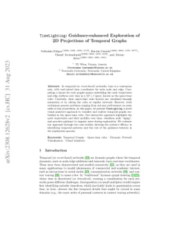 TimeLighting: Guidance-enhanced Exploration of 2D Projections of
  Temporal Graphs