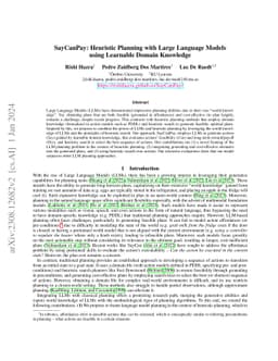 SayCanPay: Heuristic Planning with Large Language Models using Learnable
  Domain Knowledge