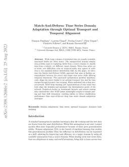 Match-And-Deform: Time Series Domain Adaptation through Optimal
  Transport and Temporal Alignment