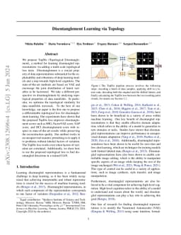 Disentanglement Learning via Topology