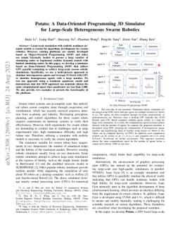 Potato: A Data-Oriented Programming 3D Simulator for Large-Scale
  Heterogeneous Swarm Robotics