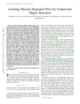 Learning Heavily-Degraded Prior for Underwater Object Detection