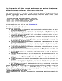 The intersection of video capsule endoscopy and artificial intelligence:
  addressing unique challenges using machine learning
