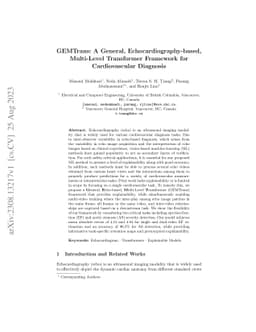 GEMTrans: A General, Echocardiography-based, Multi-Level Transformer
  Framework for Cardiovascular Diagnosis