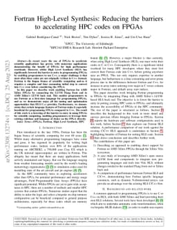 Fortran High-Level Synthesis: Reducing the barriers to accelerating HPC
  codes on FPGAs