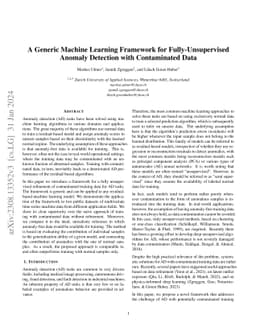 A Generic Machine Learning Framework for Fully-Unsupervised Anomaly
  Detection with Contaminated Data