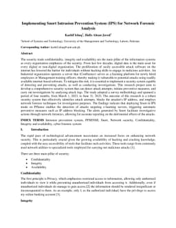 Implementing Snort Intrusion Prevention System (IPS) for Network
  Forensic Analysis