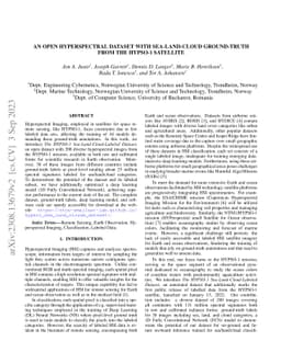 An Open Hyperspectral Dataset with Sea-Land-Cloud Ground-Truth from the
  HYPSO-1 Satellite