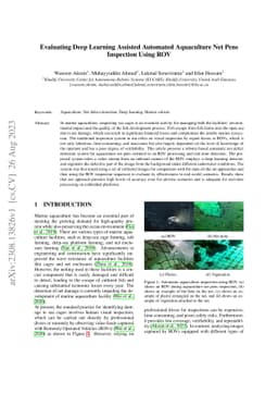 Evaluating Deep Learning Assisted Automated Aquaculture Net Pens
  Inspection Using ROV