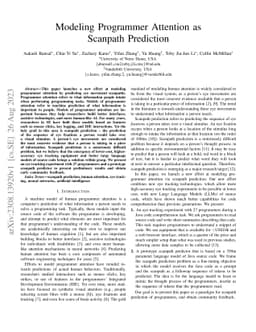 Modeling Programmer Attention as Scanpath Prediction