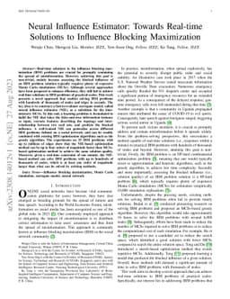 Neural Influence Estimator: Towards Real-time Solutions to Influence Blocking Maximization