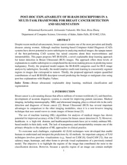 Post-Hoc Explainability of BI-RADS Descriptors in a Multi-task Framework
  for Breast Cancer Detection and Segmentation