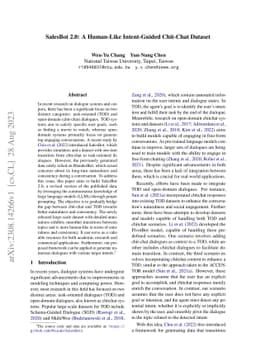 SalesBot 2.0: A Human-Like Intent-Guided Chit-Chat Dataset