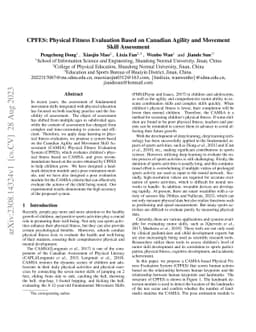 CPFES: Physical Fitness Evaluation Based on Canadian Agility and
  Movement Skill Assessment