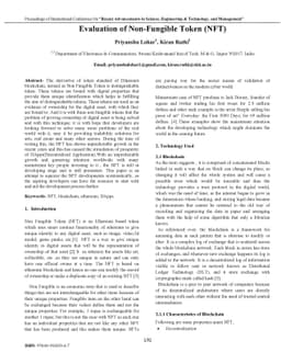 Evaluation of Non-Fungible Token (NFT)