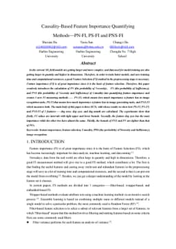 Causality-Based Feature Importance Quantifying Methods: PN-FI, PS-FI and
  PNS-FI
