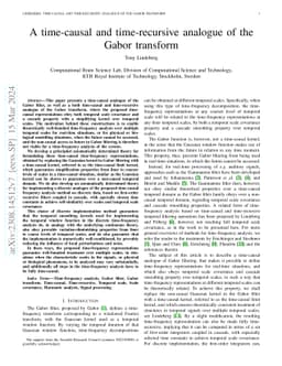 A time-causal and time-recursive analogue of the Gabor transform