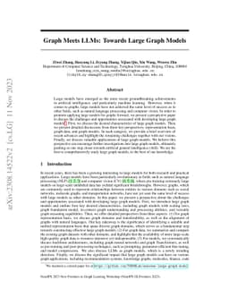 Graph Meets LLMs: Towards Large Graph Models