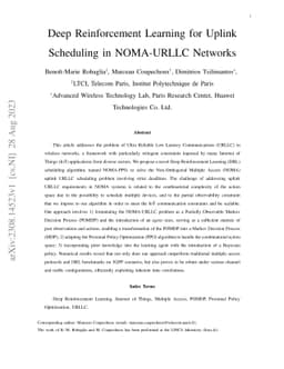 Deep Reinforcement Learning for Uplink Scheduling in NOMA-URLLC Networks