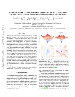 Neural Network Training Strategy to Enhance Anomaly Detection
  Performance: A Perspective on Reconstruction Loss Amplification