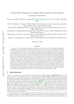 A generalized Bayesian stochastic block model for microbiome community
  detection