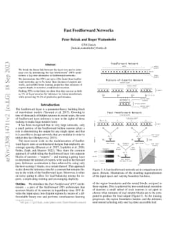 Fast Feedforward Networks