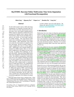 BayOTIDE: Bayesian Online Multivariate Time series Imputation with
  functional decomposition