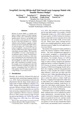 SwapMoE: Serving Off-the-shelf MoE-based Large Language Models with
  Tunable Memory Budget
