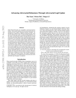 Advancing Adversarial Robustness Through Adversarial Logit Update