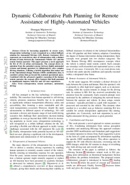 Dynamic Collaborative Path Planning for Remote Assistance of
  Highly-Automated Vehicles