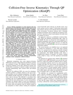 Collision-Free Inverse Kinematics Through QP Optimization (iKinQP)