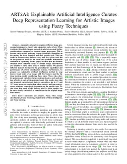 ARTxAI: Explainable Artificial Intelligence Curates Deep Representation
  Learning for Artistic Images using Fuzzy Techniques