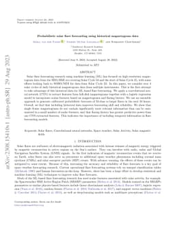 Probabilistic solar flare forecasting using historical magnetogram data