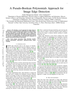 A Pseudo-Boolean Polynomials Approach for Image Edge Detection