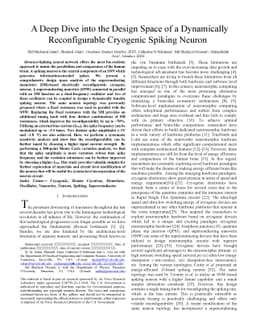 A Deep Dive into the Design Space of a Dynamically Reconfigurable
  Cryogenic Spiking Neuron