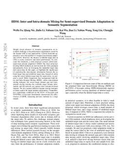 IIDM: Inter and Intra-domain Mixing for Semi-supervised Domain
  Adaptation in Semantic Segmentation