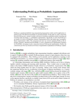 Understanding ProbLog as Probabilistic Argumentation