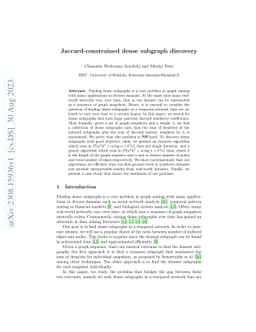 Jaccard-constrained dense subgraph discovery