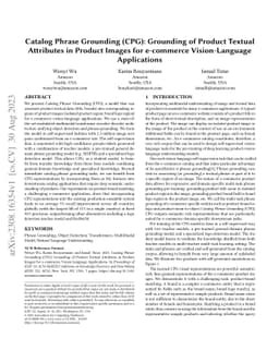 Catalog Phrase Grounding (CPG): Grounding of Product Textual Attributes
  in Product Images for e-commerce Vision-Language Applications