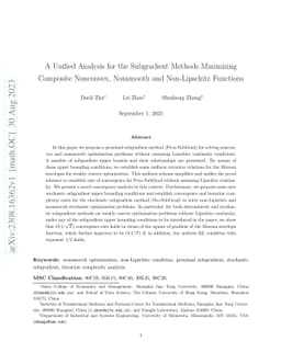 A Unified Analysis for the Subgradient Methods Minimizing Composite
  Nonconvex, Nonsmooth and Non-Lipschitz Functions