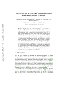 Improving the Accuracy of Transaction-Based Ponzi Detection on Ethereum