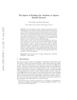 The Quest of Finding the Antidote to Sparse Double Descent