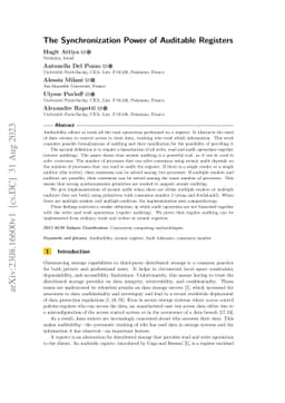 The Synchronization Power of Auditable Registers
