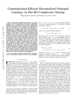 Sparse Decentralized Federated Learning