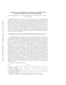 A Note on Randomized Kaczmarz Algorithm for Solving Doubly-Noisy Linear
  Systems
