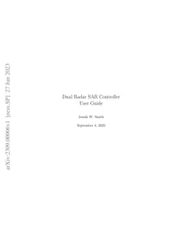 Dual Radar SAR Controller