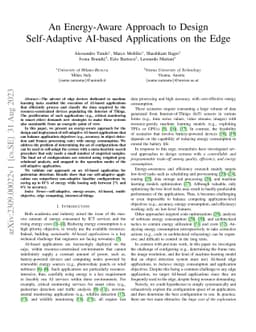 An Energy-Aware Approach to Design Self-Adaptive AI-based Applications
  on the Edge