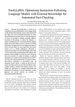 FactLLaMA: Optimizing Instruction-Following Language Models with
  External Knowledge for Automated Fact-Checking
