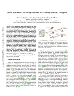 MIMOCrypt: Multi-User Privacy-Preserving Wi-Fi Sensing via MIMO
  Encryption
