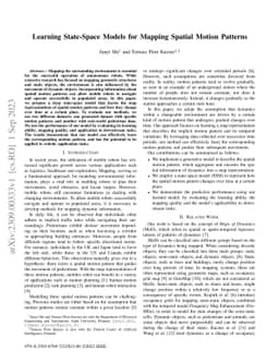 Learning State-Space Models for Mapping Spatial Motion Patterns
